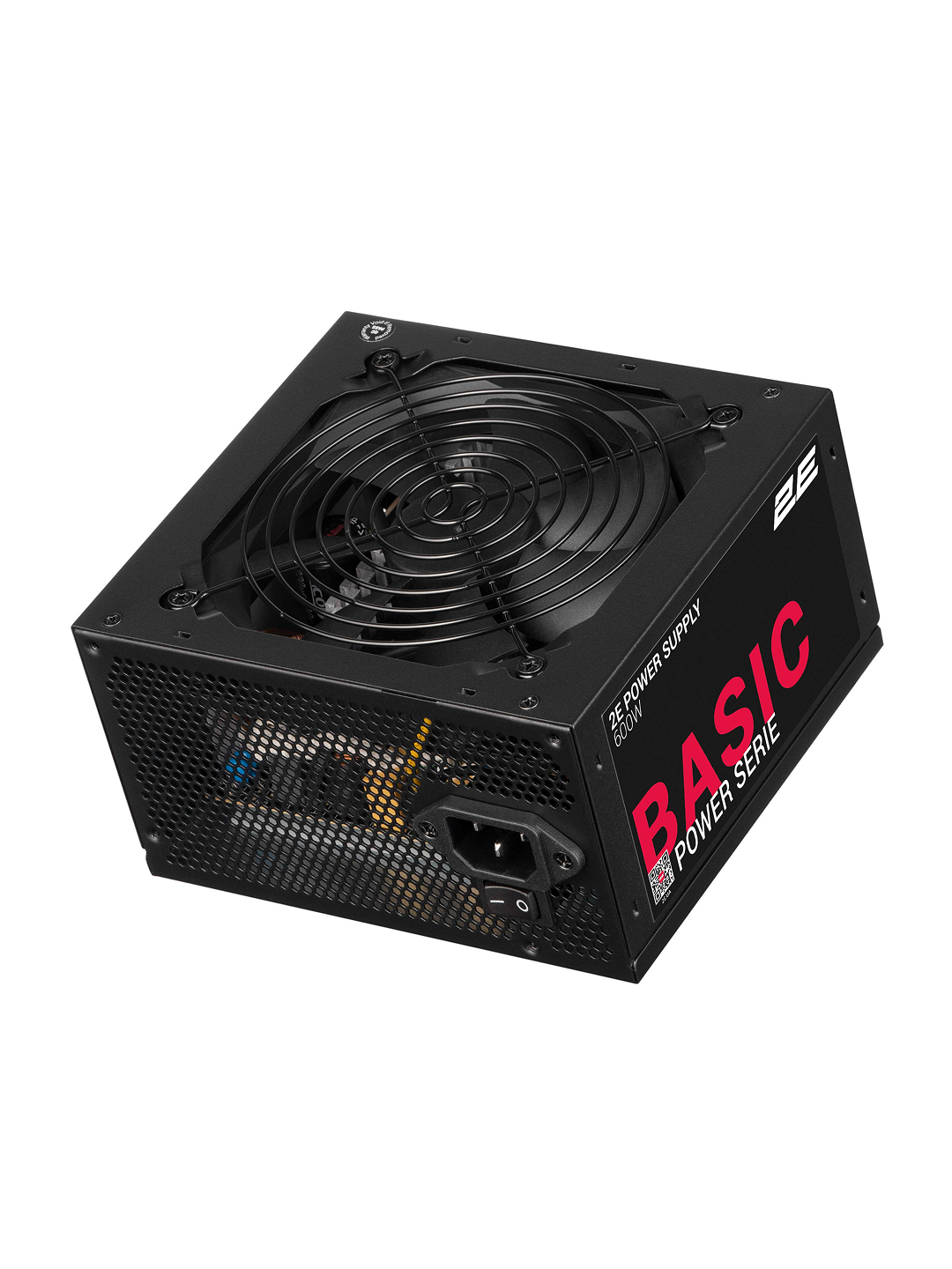 Блок питания 2E Basic Power, ATX, 600Вт, 1 вентилятор, APFC, защита, чёрный, 2E-BP600-120APFC — фото 1
