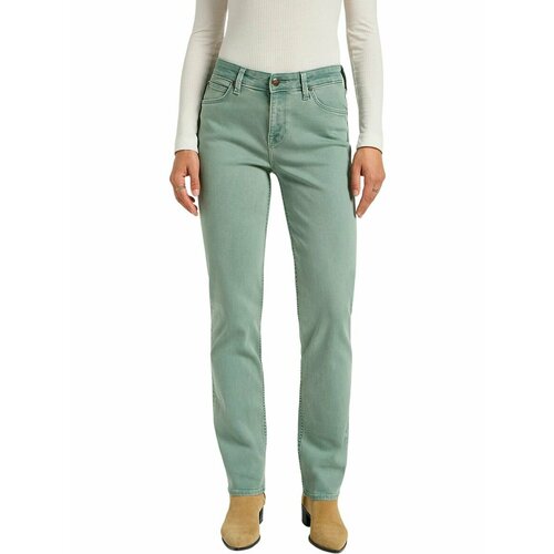 фото Джинсы lee women marion straight jeans, размер 27/31, зеленый