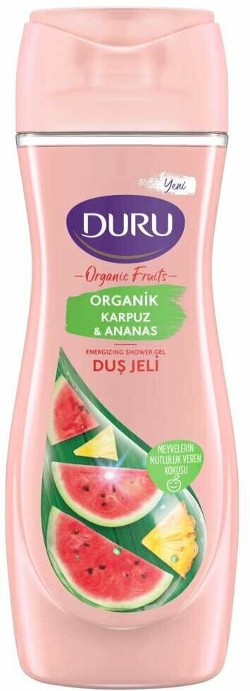 Гель для душа Duru, Organic Fruits, Арбуз и Ананас, 450 мл