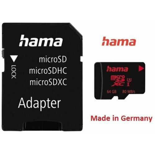 Карта памяти HAMA 00213115 MicroSD UHC-1 Class10 64 GB карта памяти hama 00213115 microsd uhc 1 class10 64 gb