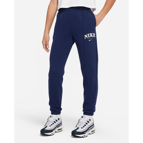 Беговые брюки NIKE для мальчиков, манжеты, пояс на резинке, размер XL(158-170), синий