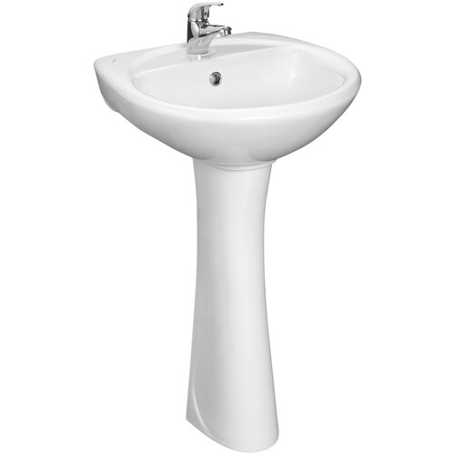 Раковина Santeri Соната 50 на одно отверстие, с пьедесталом