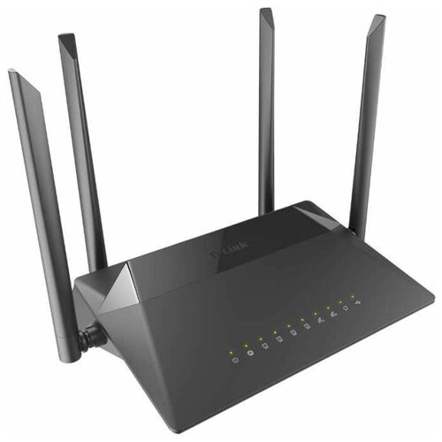 Wi-Fi роутер D-Link DIR-825/RU/R, AC1200, черный d link wi fi роутер d link dir 878 black dir 878 ru a1a