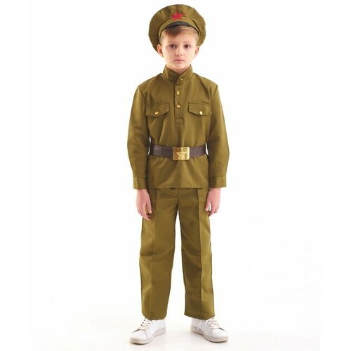 костюм бока военная форма солдат люкс размер 122 134 зеленый Бока С Детская военная форма Сержант люкс, рост 122-134 см 2715