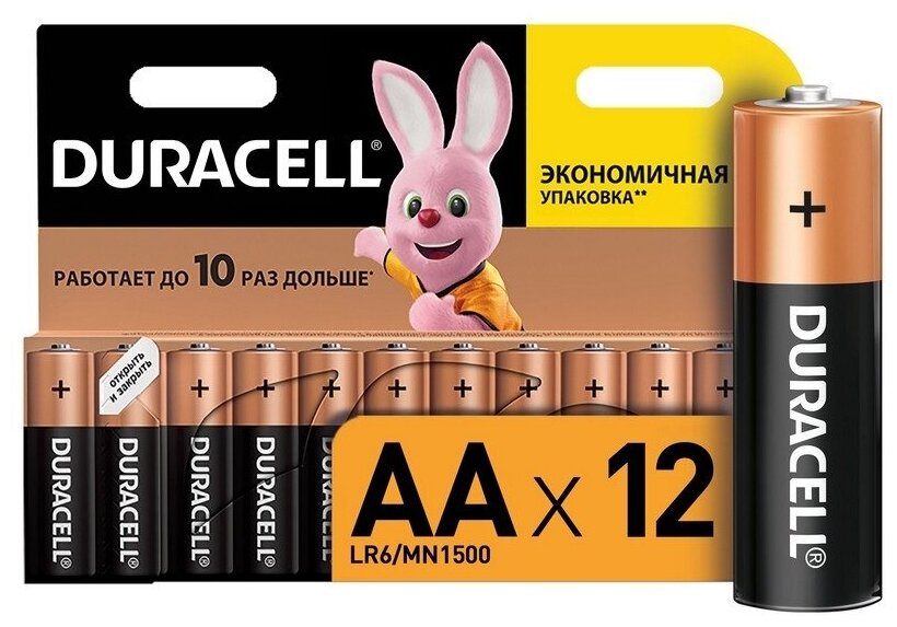Батарейки Duracell Basic АА, LR6-12BL (81367213)