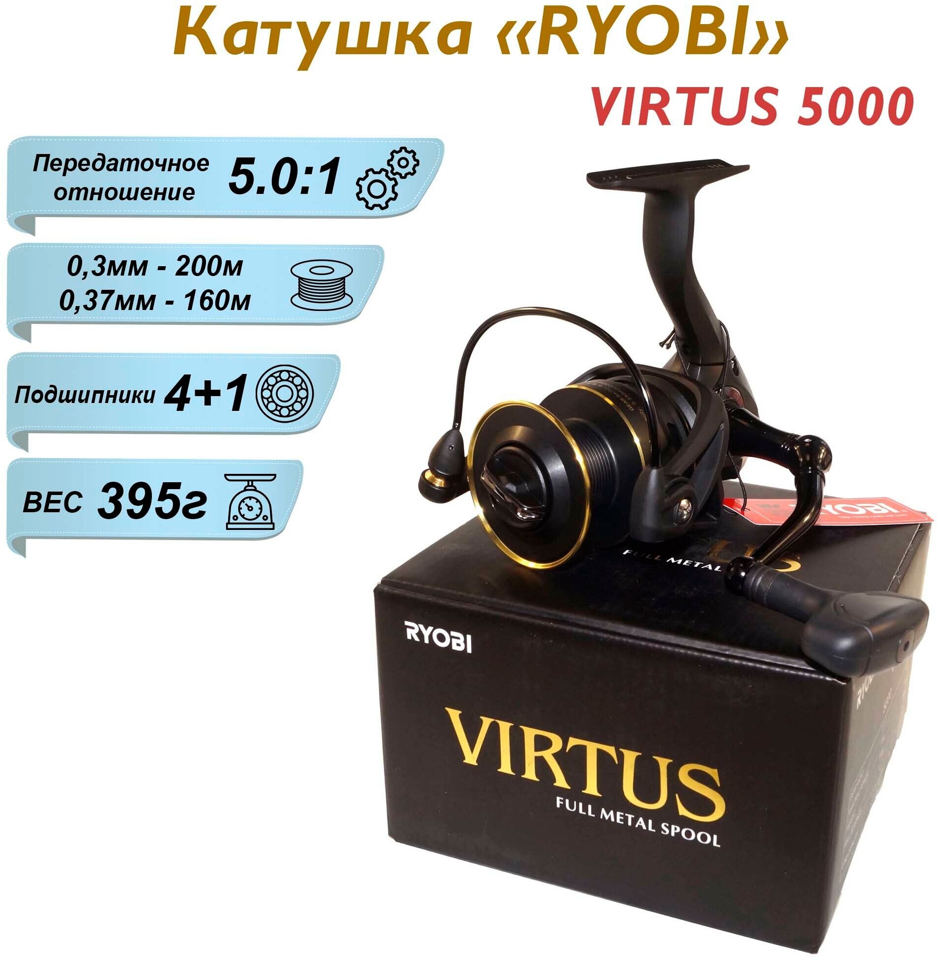 Катушка безынерционная RYOBI Virtus 2000