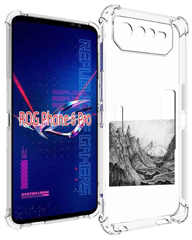 Чехол MyPads Ямакаса Мияги и Энди Панда для Asus ROG Phone 6 Pro задняя-панель-накладка-бампер
