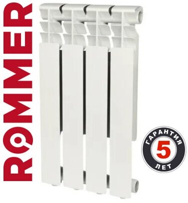 Радиатор секционный биметаллический ROMMER PROFI BM 500 - 4 секц.