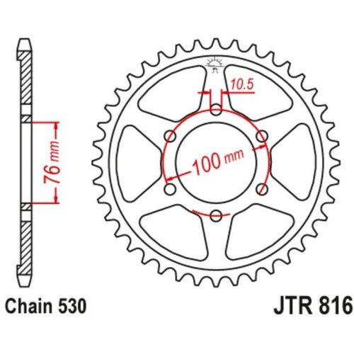 Звезда Мотоциклетная Jt Jtr816.45 JT Sprockets арт. JTR816.45