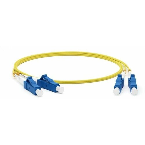 Патч-корд FC-D2-9-LCUR-LCUR-H-2M-LSZH-YL волоконно-оптический шнур SM 9125 OS2 LCUPC-LCUPC duplex LSZH 2м Hyperline 28075 1140₽