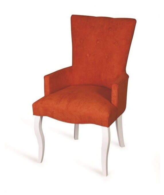 Кресло Виктория (эмаль белая / G08 - морковный)