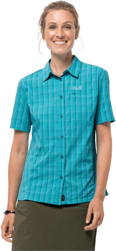 Рубашка  Jack Wolfskin, размер 2XL, бирюзовый