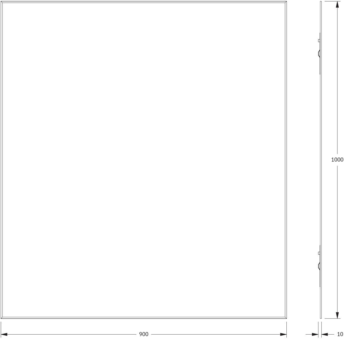 Зеркало настенное с фацетом Прямоугольное Standard EVOFORM 90x100 см, для гостиной, прихожей, спальни, кабинета и ванной комнаты, BY 0235 - фотография № 2