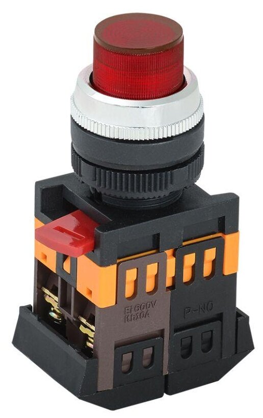 BBT20-ABLFP-K04 Кнопка ABLFP-22 красный d22мм неон/240В 1з+1р IEK - фото №1