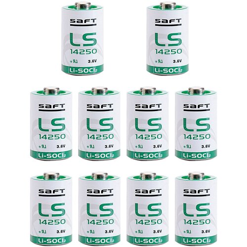 батарейка saft ls 14250 lithium 2pf 1 2aa 1200 мач Батарейки Saft LS 14250 (1/2AA) 10шт.