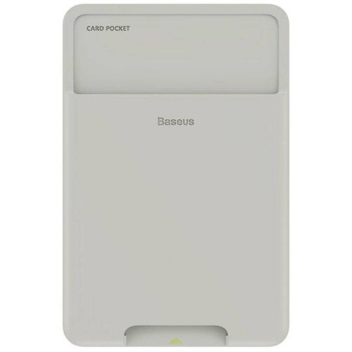 Чехол для кредитных карт Baseus Back Stick Silicone Card Bag Light Gray (ACKD-B0G)