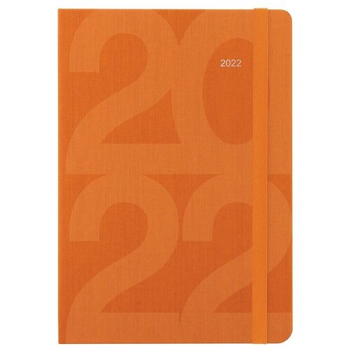 Ежедневник Letts BLOCK A5 белые страницы, фиксирующая резинка, оранжевый
