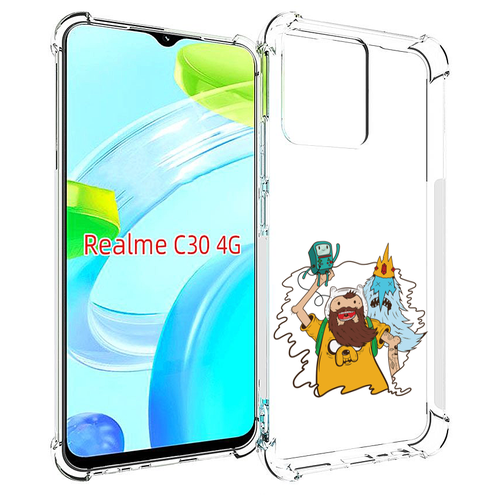 Чехол MyPads время приключений старый Финн для Realme C30 4G / Narzo 50i Prime задняя-панель-накладка-бампер чехол mypads dragonborn big baby tape для realme c30 4g narzo 50i prime задняя панель накладка бампер