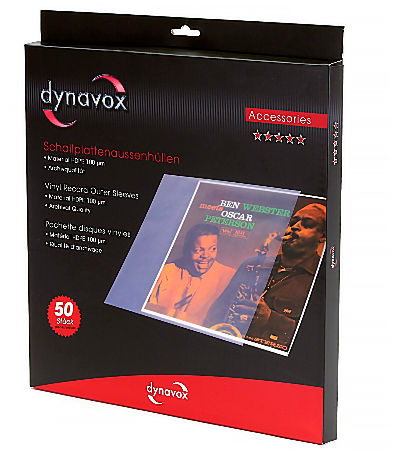 Внешние пакеты для LP Dynavox Vinyl Record Outer Sleeves set 50pcs (207591)