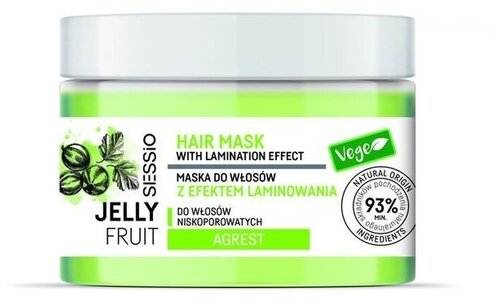 Маска для низкопористых волос Sessio Jelly Fruit ламинирующая с крыжовником 250 мл