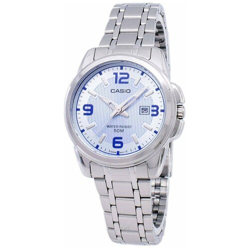 наручные часы casio ltp 1314d 1avdf черный серебряный Наручные часы CASIO Collection LTP-1314D-2A, серебряный, голубой