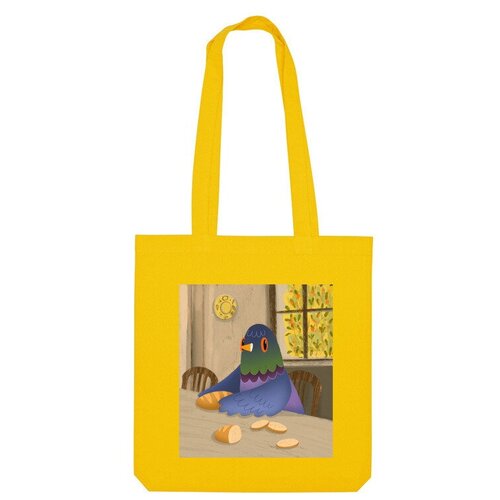 Сумка шоппер Us Basic, желтый сумка голубь григорий с батоном белый
