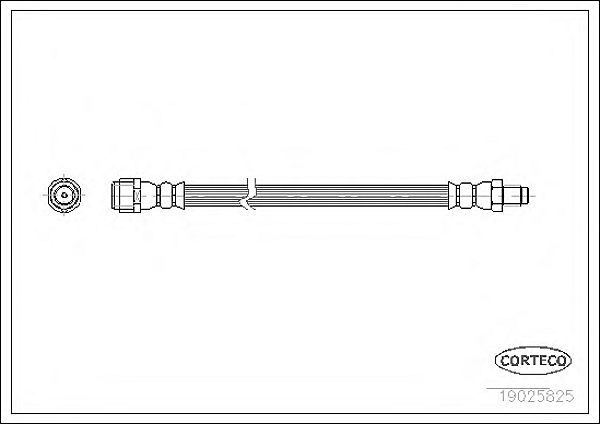 CORTECO 19025825 (19025825_CO / 2104280035) шланг тормозной mercedes-benz: / 8 230.6 / 250 2.8 / 280 / 280 e 68-76 / 8 200 / 200 / 200