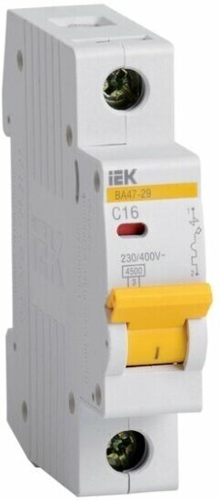 Автоматический выключатель Iek 1п C 8А 4.5кА ВА47-29, MVA20-1-008-C