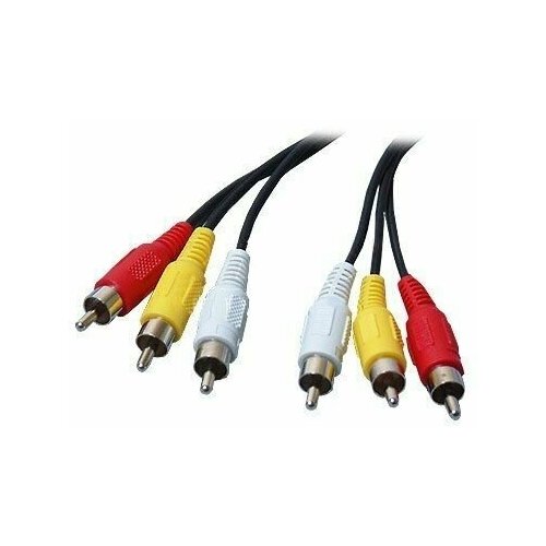 шнур 3rca 3rca тюльпаны 1 5 м gold aph 225 1 5 Шнур 3RCA - 3RCA (тюльпаны) 1,2м литой Arbacom APH-124c-1,2