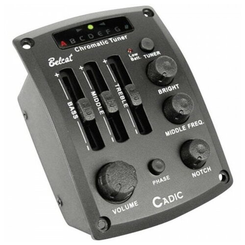 Cadic-1 Звукосниматель с 4-ех полосным эквалайзером, с тюнером, врезной, Belcat звукосниматель belcat au 55
