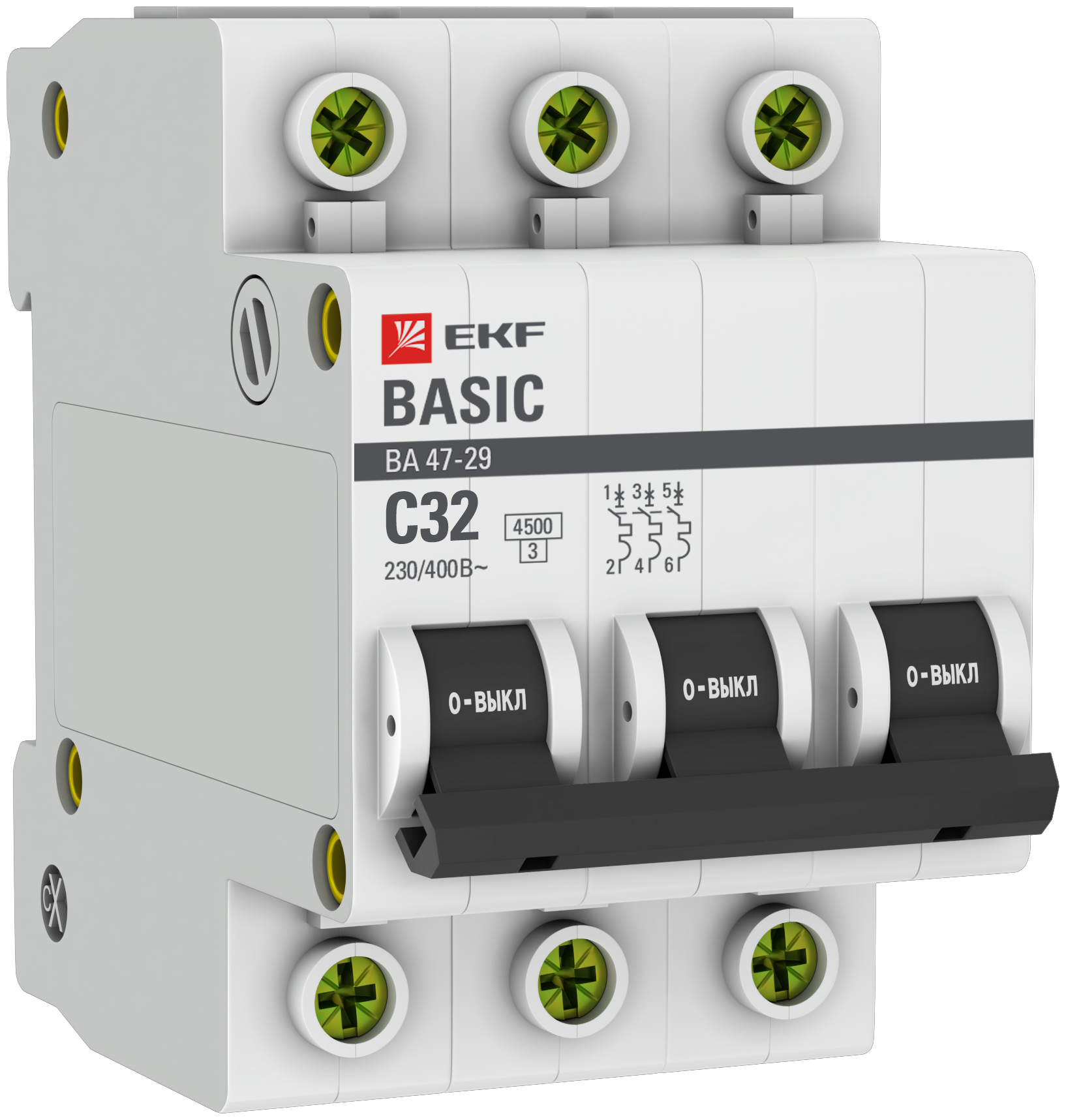 Выключатель автоматический EKF ВА47-29 (mcb4729-3-32C)