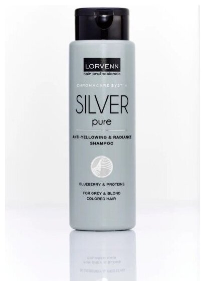 Специальный шампунь для окрашенных и осветленных волос Lorvenn LORVЕNN Silver Pure, 300 мл