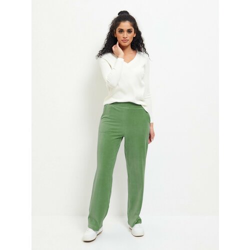 фото Брюки палаццо foxberry, размер s/164-169, зеленый