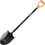Штыковая лопата с изогнутой тулей, металлический черенок Вихрь