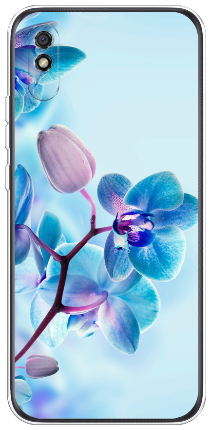 Силиконовый чехол на Xiaomi Redmi 9A / Сяоми Редми 9А "Голубая орхидея"