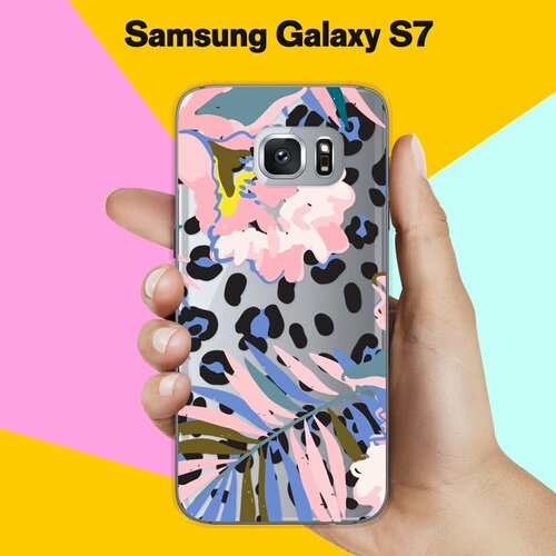 Силиконовый чехол на Samsung Galaxy S7 Пятна / для Самсунг Галакси С7 жидкий чехол с блестками желтый предатель на samsung galaxy s7 самсунг галакси с 7