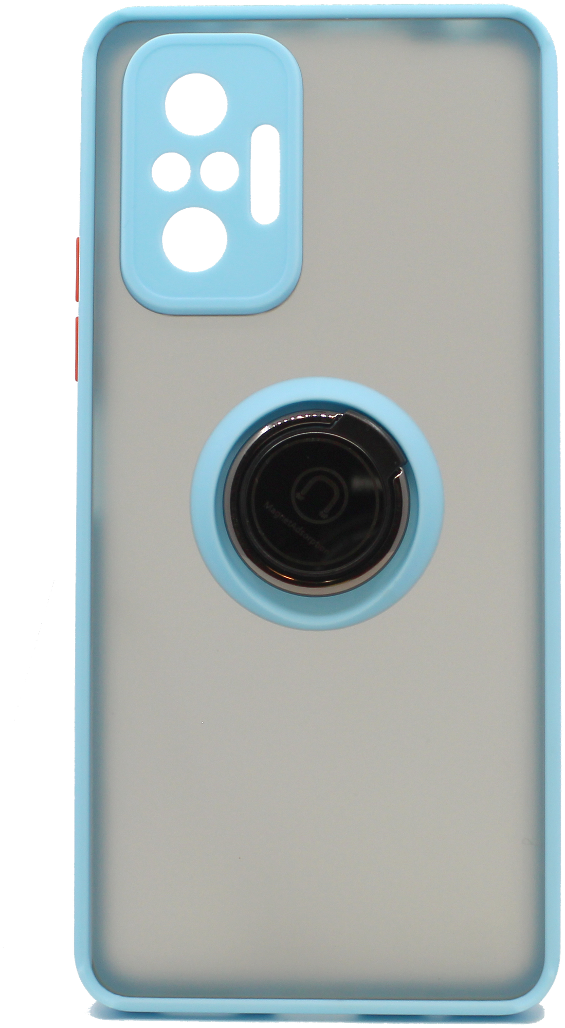 Чехол противоударный Mobix для Xiaomi Redmi Note 10 Pro, Note 10 Pro Max с кольцом и с функцией подставки цвет: голубой