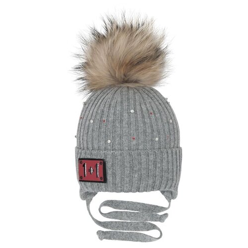 фото Шапка mialt, размер 50-52, серый