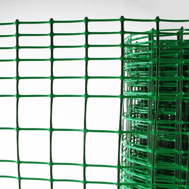 Сетка садовая для палисадника ФД-45 высотой 50см и длиной 5м с переменным размером ячеек  зеленый-хаки