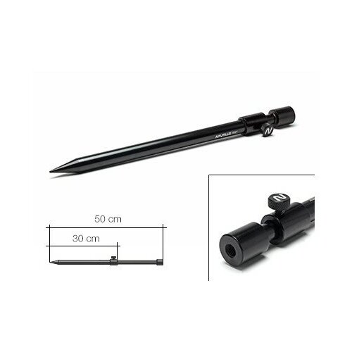 Стойка для грунта Nautilus Blacktron 16mm Bankstick 30-50cm телескопическая