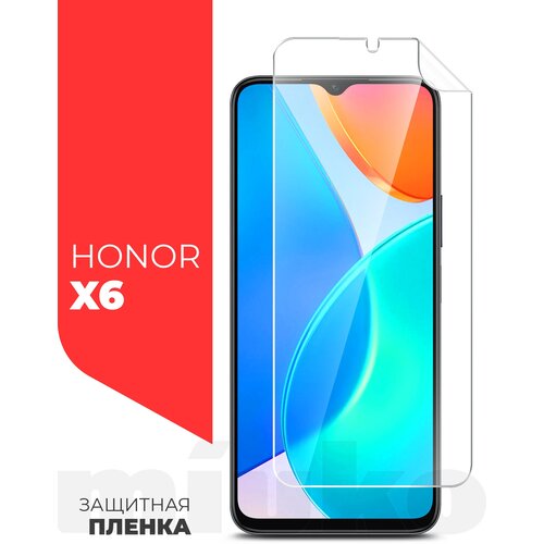 Защитная пленка на Honor X6 (Хонор Х6) на Экран прозрачная гидрогелевая с олеофобным покрытием силиконовая клеевая основа полноклеевое, Miuko