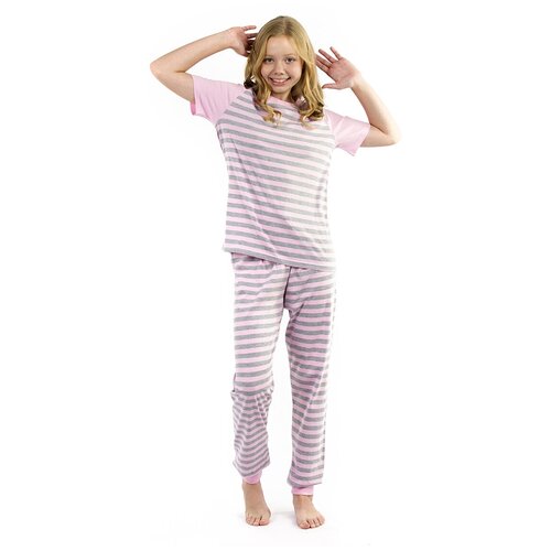 Пижама для девочек арт 11040-7, розовый, р. 146