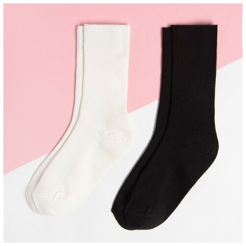 Женские носки , размер 36/41, белый, черный