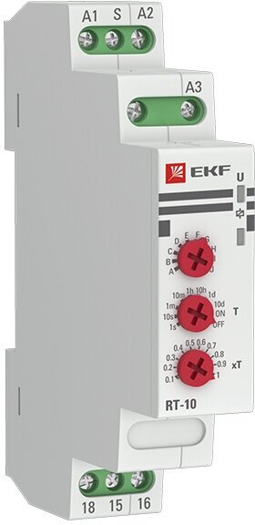 Реле времени для распределительного щита EKF RT-10 12-240В 8 А 230 В