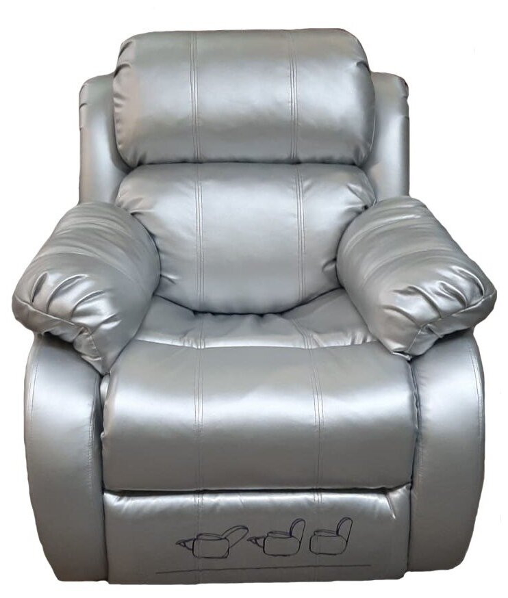Реклайнер кресло универсальное механическое для салонов красоты - серебристое(СД116)