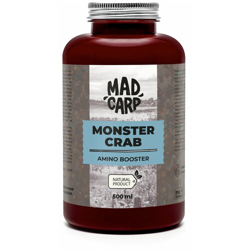 фото Амино бустер monster crab (монстр краб) 500 мл mad carp baits / ароматизатор жидкое питание для рыбалки