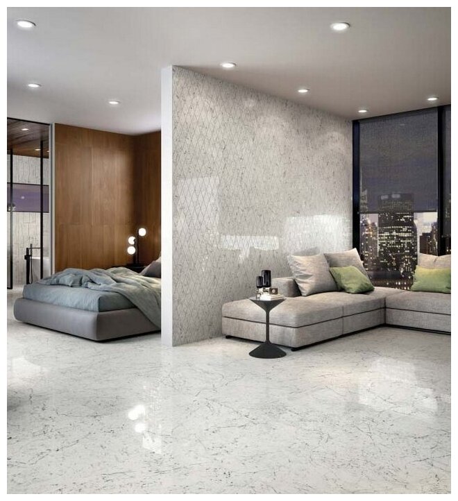 Керамогранит Италон Charme Extra Carrara Nat 60x60 610010001188 мрамор матовая морозостойкая