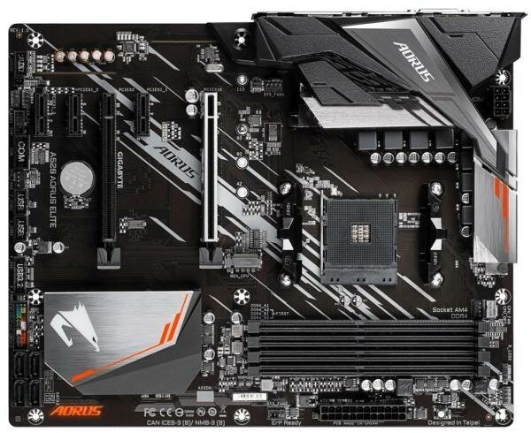 Материнская плата GigaByte A520 AORUS ELITE Socket AM4 AMD A520 4xDDR4 2xPCI-E 16x 3xPCI-E 1x 4xSATA III ATX Retail