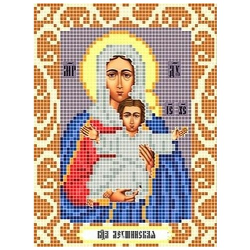 Рисунок на ткани Божья коровка Богородица Леушинская, 12x16 см