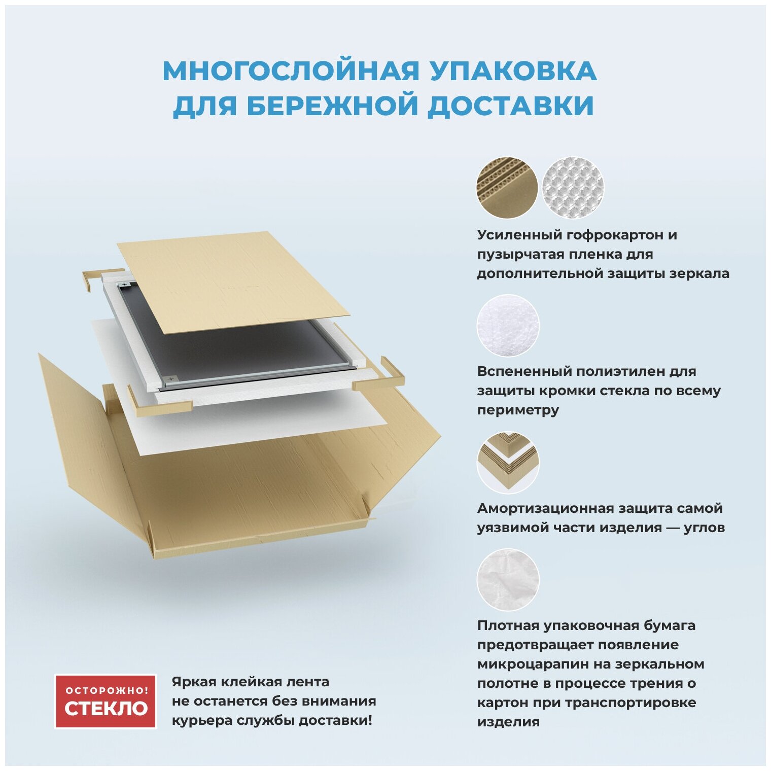 Влагостойкое квадратное зеркало Wellsee 7 Rays' Spectrum 172200300, размер 65 х 65 см, с тонким черным матовым контуром - фотография № 9